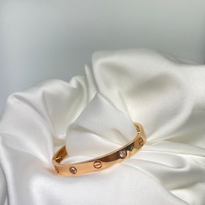 Rose Gold Plated Screw Bracelet